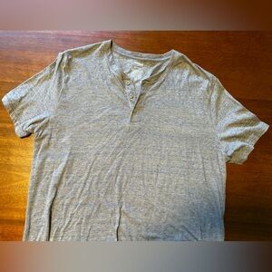 Abound Brown Henley Shirt with Button Detail